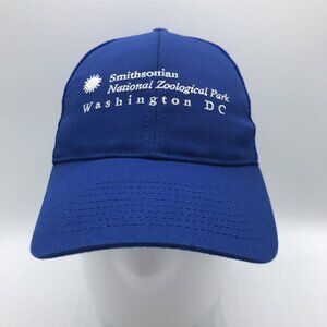 Kid's Large & Up Blue Smithsonian Hook & Loop Mesh Back Baseball Cap Hat